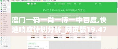 澳門一碼一肖一待一中百度,快速響應(yīng)計(jì)劃分析_網(wǎng)頁(yè)版19.470