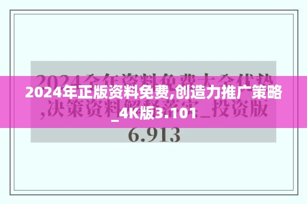 2024年正版資料免費(fèi),創(chuàng)造力推廣策略_4K版3.101