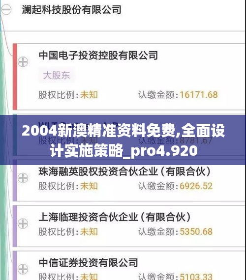 2004新澳精準資料免費,全面設計實施策略_pro4.920