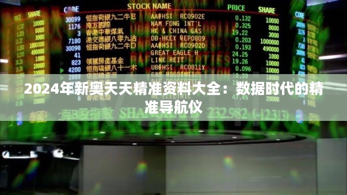 2024年新奧天天精準(zhǔn)資料大全：數(shù)據(jù)時(shí)代的精準(zhǔn)導(dǎo)航儀