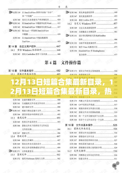 12月13日短篇合集最新目錄，熱門佳作一網(wǎng)打盡