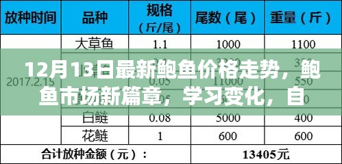 12月13日鮑魚(yú)價(jià)格走勢(shì)揭示市場(chǎng)新篇章，學(xué)習(xí)變化，自信閃耀