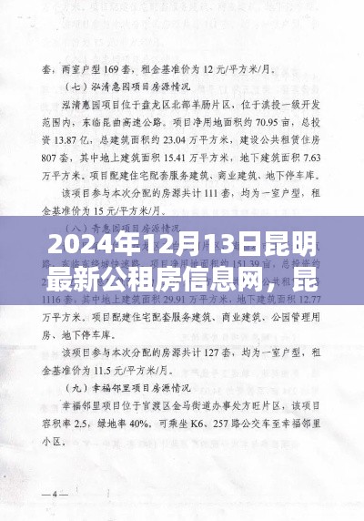 2024年昆明公租房信息網(wǎng)最新動態(tài)，深度解讀與最新篇章