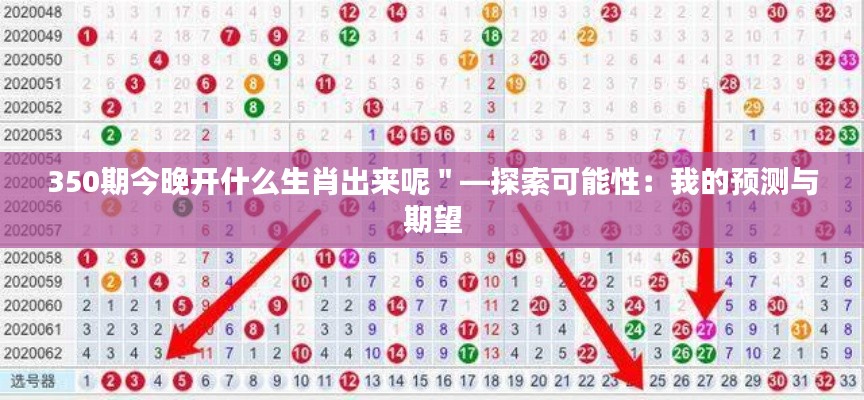 350期今晚開什么生肖出來呢＂—探索可能性：我的預(yù)測(cè)與期望