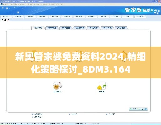 新奧管家婆免費(fèi)資料2O24,精細(xì)化策略探討_8DM3.164