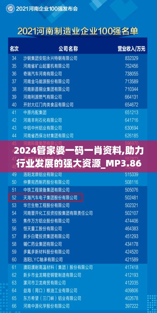 2024管家婆一碼一肖資料,助力行業(yè)發(fā)展的強大資源_MP3.862