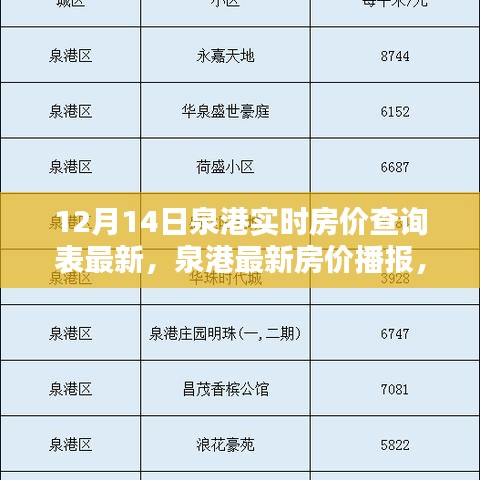 泉港最新房價(jià)播報(bào)，12月14日實(shí)時(shí)查詢表大揭秘及房價(jià)走勢分析