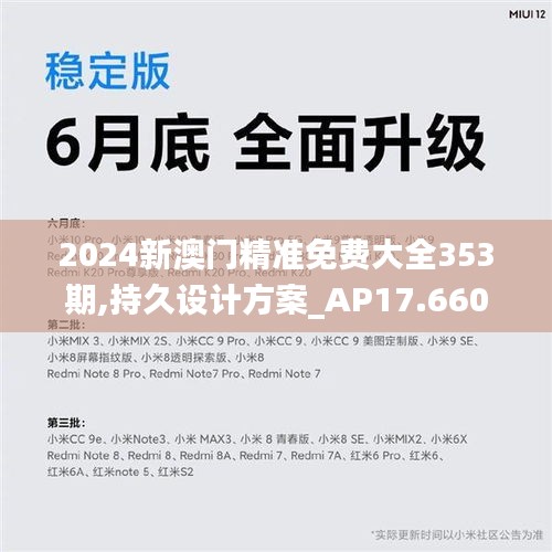 2024新澳門精準免費大全353期,持久設計方案_AP17.660