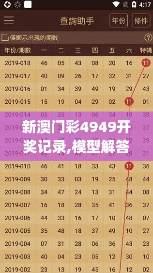 新澳門彩4949開獎記錄,模型解答解釋落實_安卓款8.770