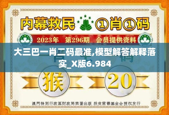 大三巴一肖二碼最準(zhǔn),模型解答解釋落實(shí)_X版6.984