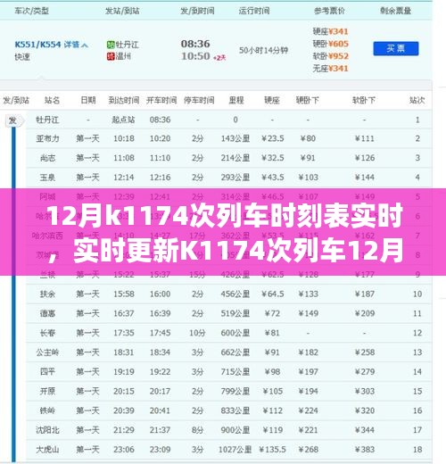 K1174次列車12月時(shí)刻表實(shí)時(shí)更新，溫情歸途，滿載愛與期待