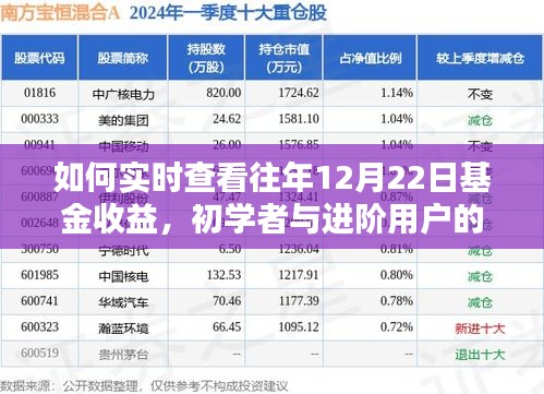實用指南，如何實時查看歷年12月22日基金收益，適合初學者與進階用戶參考