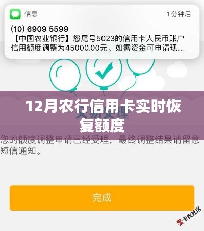 農(nóng)行信用卡12月實(shí)時提額攻略