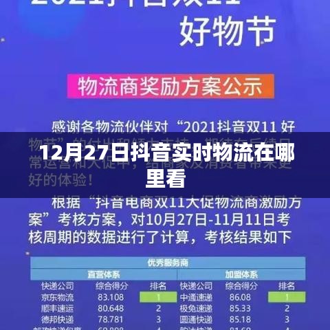 抖音實(shí)時(shí)物流查看指南，12月27日查看攻略