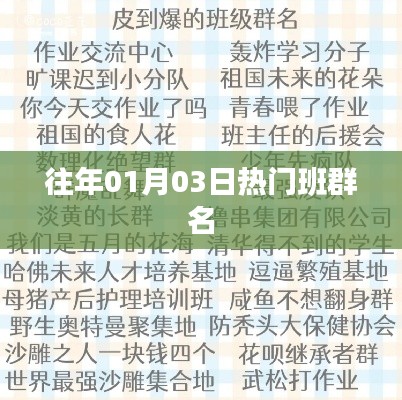 『歷年元旦后熱門班級群名盤點(diǎn)』
