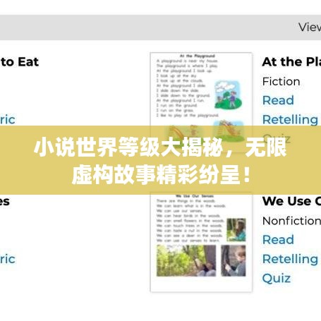 小說(shuō)世界等級(jí)大揭秘，無(wú)限虛構(gòu)故事精彩紛呈！