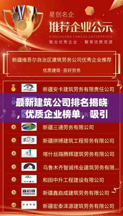 最新建筑公司排名揭曉，優(yōu)質(zhì)企業(yè)榜單，吸引你的目光！