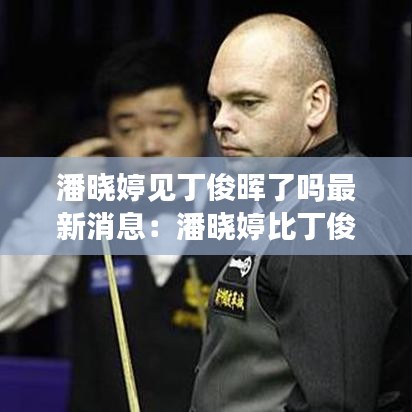 潘曉婷見丁俊暉了嗎最新消息：潘曉婷比丁俊暉大幾歲 