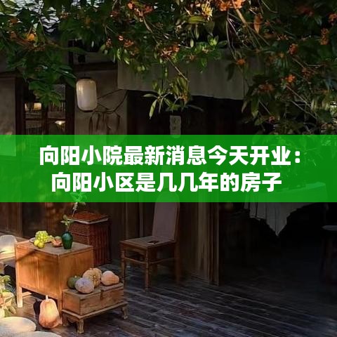 向陽小院最新消息今天開業(yè)：向陽小區(qū)是幾幾年的房子 