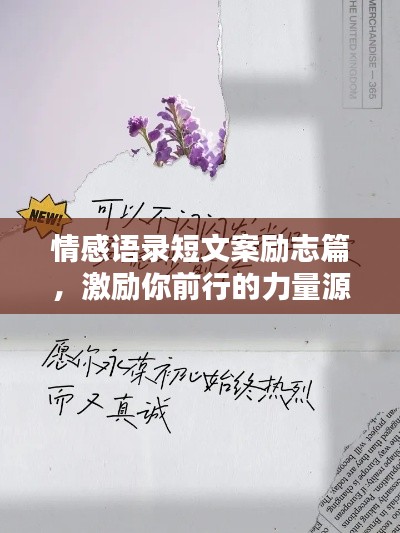 情感語錄短文案勵志篇，激勵你前行的力量源泉