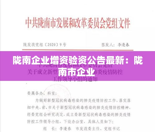 隴南企業(yè)增資驗(yàn)資公告最新：隴南市企業(yè) 