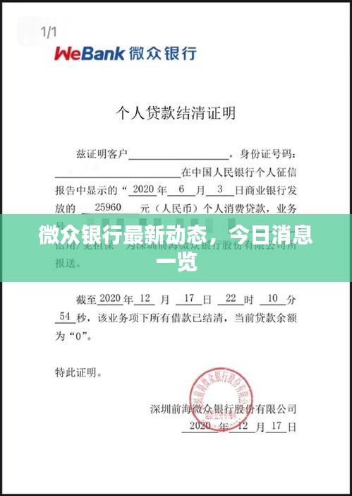 微眾銀行最新動態(tài)，今日消息一覽