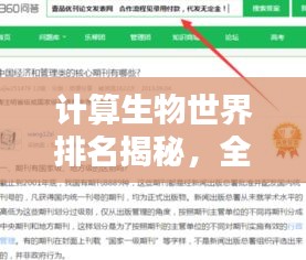 計算生物世界排名揭秘，全球生命科學(xué)影響力探索