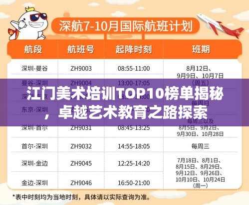 江門美術(shù)培訓(xùn)TOP10榜單揭秘，卓越藝術(shù)教育之路探索