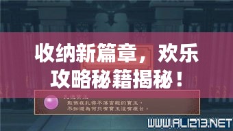 收納新篇章，歡樂(lè)攻略秘籍揭秘！