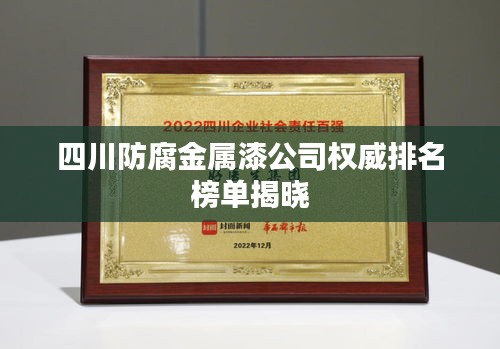 四川防腐金屬漆公司權(quán)威排名榜單揭曉