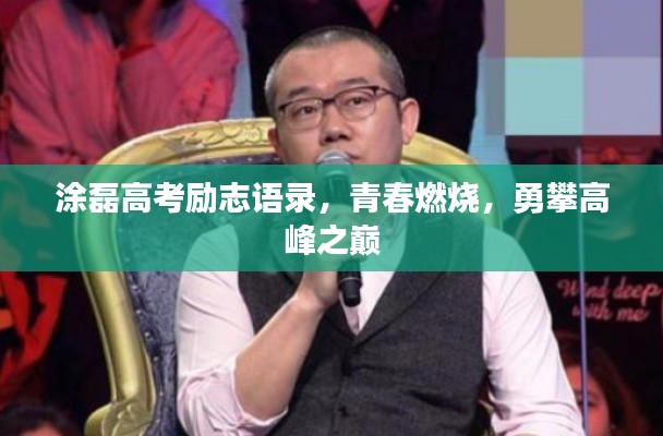 涂磊高考勵(lì)志語(yǔ)錄，青春燃燒，勇攀高峰之巔