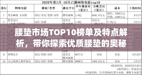腰墊市場(chǎng)TOP10榜單及特點(diǎn)解析，帶你探索優(yōu)質(zhì)腰墊的奧秘