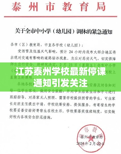 江蘇泰州學(xué)校最新停課通知引發(fā)關(guān)注