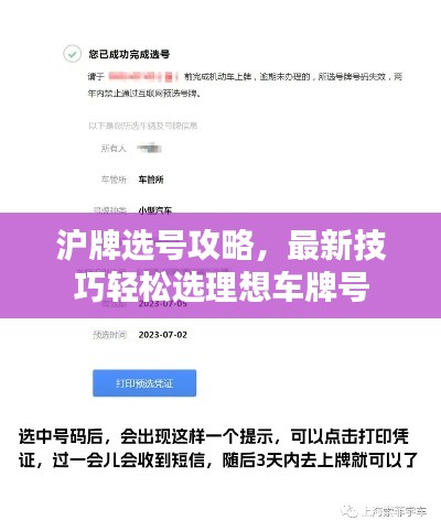 滬牌選號攻略，最新技巧輕松選理想車牌號