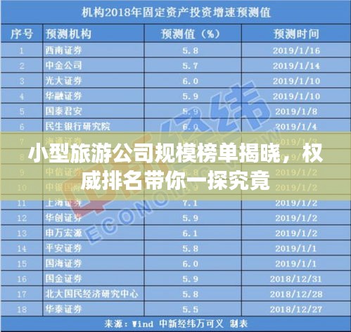 小型旅游公司規(guī)模榜單揭曉，權(quán)威排名帶你一探究竟