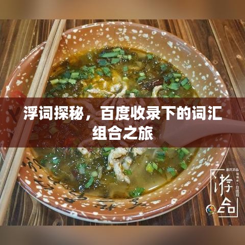 浮詞探秘，百度收錄下的詞匯組合之旅
