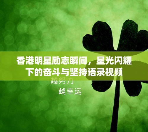 香港明星勵(lì)志瞬間，星光閃耀下的奮斗與堅(jiān)持語錄視頻