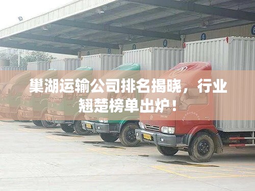 巢湖運輸公司排名揭曉，行業(yè)翹楚榜單出爐！