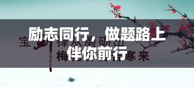 勵志同行，做題路上伴你前行