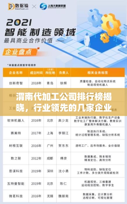 渭南代加工公司排行榜揭曉，行業(yè)領(lǐng)先的幾家企業(yè)盤點
