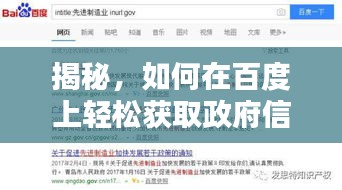 揭秘，如何在百度上輕松獲取政府信息公開信息的實(shí)用技巧