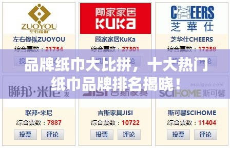 品牌紙巾大比拼，十大熱門紙巾品牌排名揭曉！