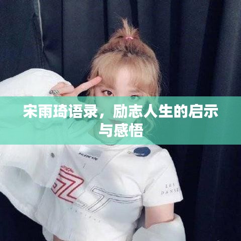 宋雨琦語錄，勵志人生的啟示與感悟