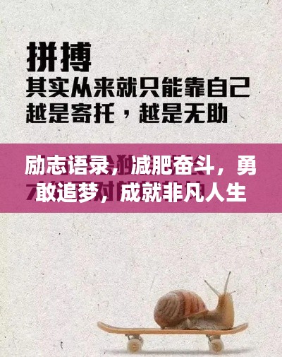 勵(lì)志語錄，減肥奮斗，勇敢追夢(mèng)，成就非凡人生
