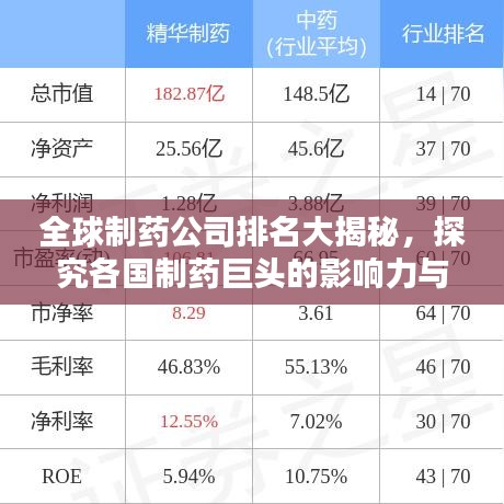 全球制藥公司排名大揭秘，探究各國(guó)制藥巨頭的影響力與實(shí)力分析
