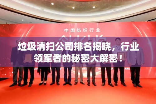 垃圾清掃公司排名揭曉，行業(yè)領軍者的秘密大解密！