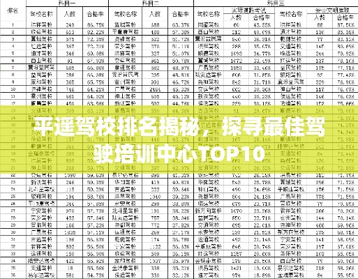 平遙駕校排名揭秘，探尋最佳駕駛培訓(xùn)中心TOP10
