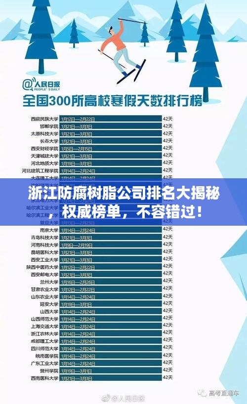浙江防腐樹脂公司排名大揭秘，權(quán)威榜單，不容錯過！