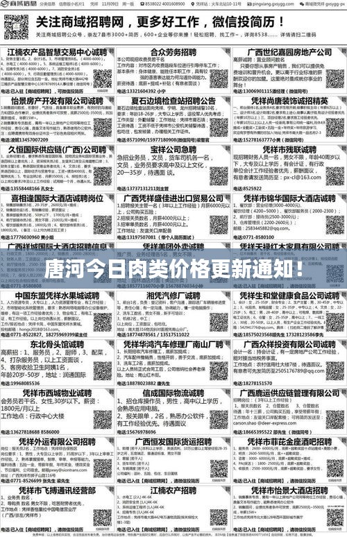 唐河今日肉類價格更新通知！