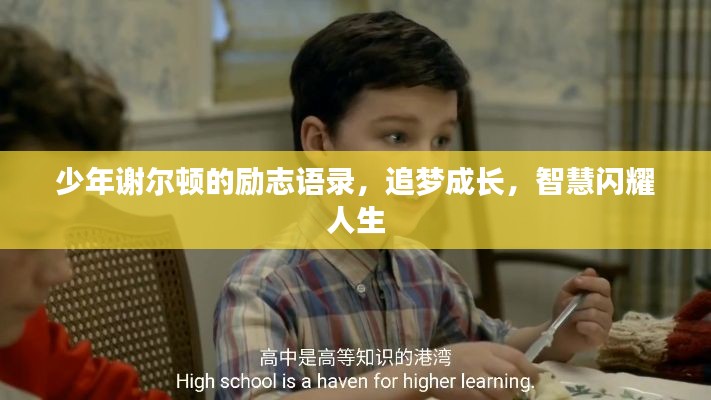 少年謝爾頓的勵志語錄，追夢成長，智慧閃耀人生